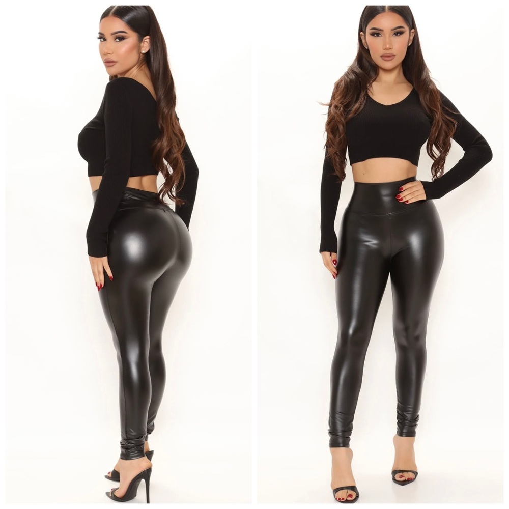 Fashion nova faux leather leggings